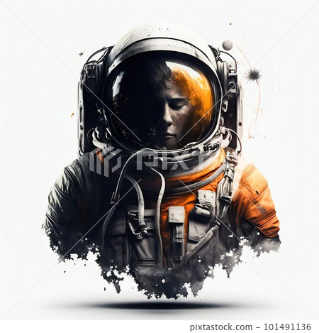 Astronaut in spacesuit isolated. Generative AI Astronaut in spacesuit isolated. Generative AI 101491136