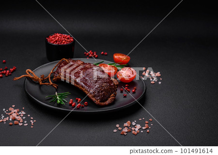 Delicious duck fillet or breast grilled or smoked with spices and salt 101491614
