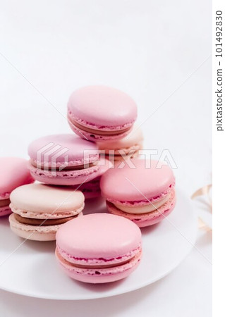 Macaroons sweet dessert. Generative AI Macaroons sweet dessert. Generative AI 101492830