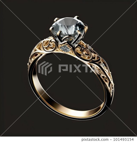 Diamond luxury ring. Generative AI 101493154