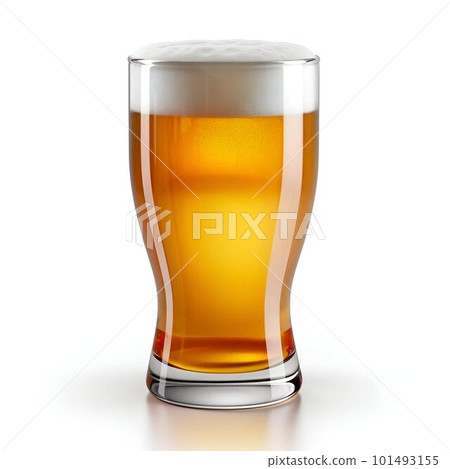 Fresh beer in glass. Generative AI 101493155