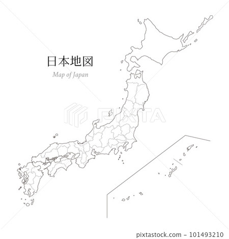 Japan map white background illustration 101493210