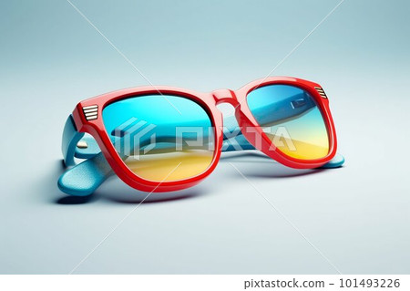 Sunglasses with color lens. Generative AI 101493226