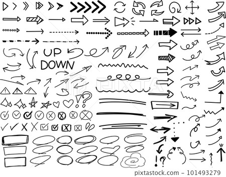 Simple arrow icon and heading frameset Simple arrow icon and heading frameset 101493279