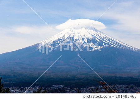Mt.Fuji covered with clouds 101493465