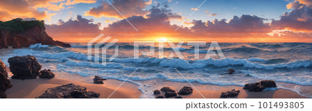 Sunset over the ocean Sunset over the ocean 101493805