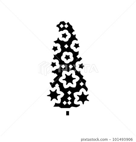 delphinium blossom spring glyph icon vector illustration 101493906