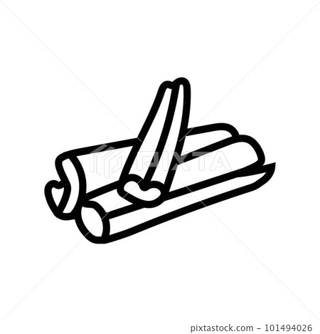 cinnamon food herb line icon vector illustration cinnamon food herb line icon vector illustration 101494026
