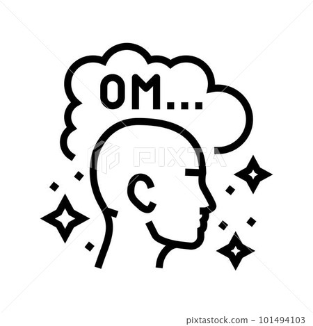 mantra meditation yoga line icon vector illustration mantra meditation yoga line icon vector illustration 101494103