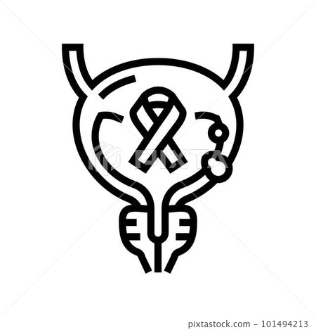 bladder cancer line icon vector illustration bladder cancer line icon vector illustration 101494213