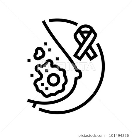 mucinous breast cancer line icon vector illustration mucinous breast cancer line icon vector illustration 101494226
