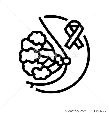 ductal breast cancer line icon vector illustration ductal breast cancer line icon vector illustration 101494227