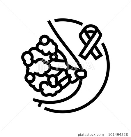 mixed tumors breast cancer line icon vector illustration mixed tumors breast cancer line icon vector illustration 101494228
