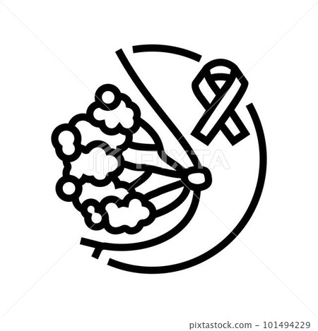 lobular breast cancer line icon vector illustration lobular breast cancer line icon vector illustration 101494229