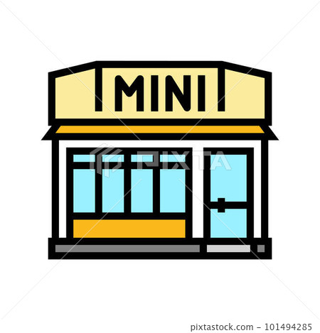 minimart shop color icon vector illustration 101494285