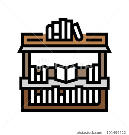 bookstall shop color icon vector illustration bookstall shop color icon vector illustration 101494322