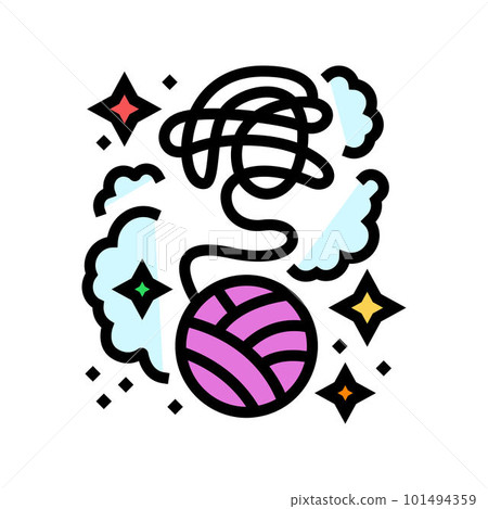 stress yoga relax color icon vector illustration 101494359