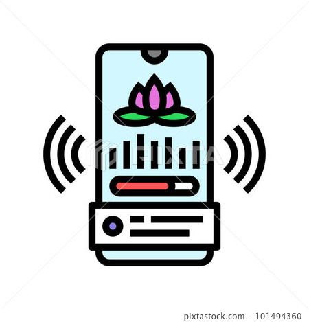 app online yoga relax color icon vector illustration 101494360