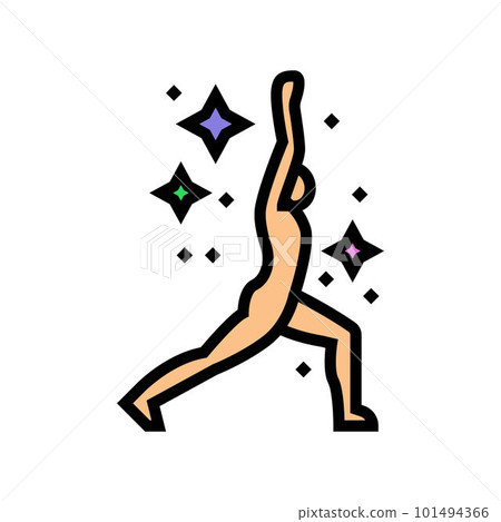 movement meditation yoga color icon vector illustration movement meditation yoga color icon vector illustration 101494366