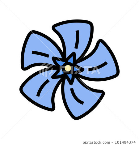 periwinkle flower spring color icon vector illustration periwinkle flower spring color icon vector illustration 101494374