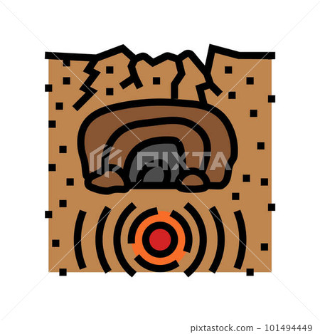 collapse earthquake disaster color icon vector illustration collapse earthquake disaster color icon vector illustration 101494449