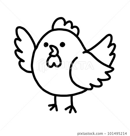 湯川雞,線條畫,單色 湯川雞,線條畫,單色 101495214