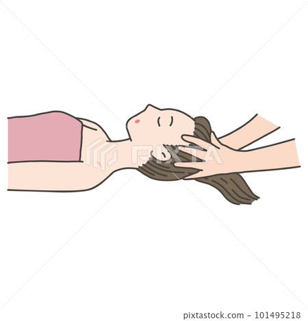 接受頭部按摩的女人 101495218