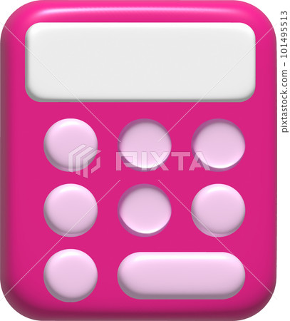 3D illustration Calculator symbol icon 3D illustration Calculator symbol icon 101495513