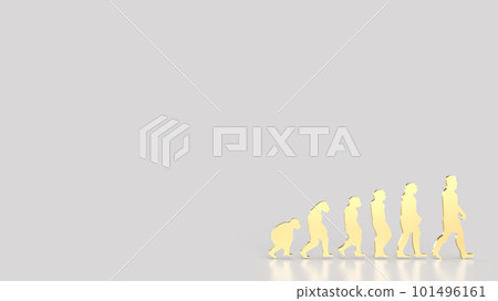 The human evolution image for education or sci concept 3d rendering The human evolution image for education or sci concept 3d rendering 101496161