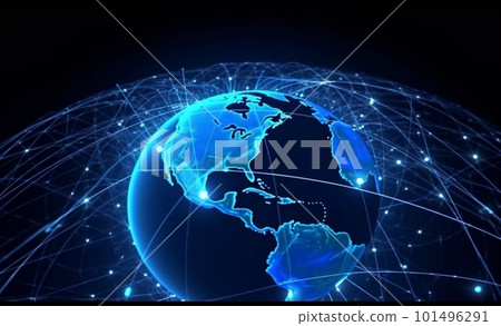 Earth, blue digital network, internet background Earth, blue digital network, internet background 101496291