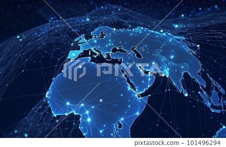 earth, blue global network, internet, background 101496294