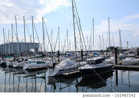 Image of yacht harbor and cruising 101497142