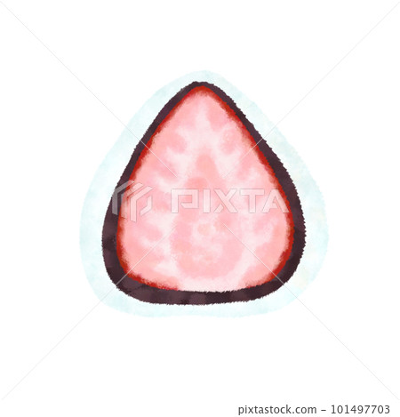草莓大福紅豆沙手繪插畫 101497703