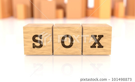 A wooden block printed with the letters SOX A wooden block printed with the letters SOX 101498873
