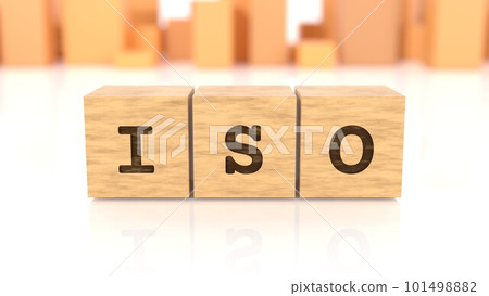帶有 ISO 字樣的木塊 帶有 ISO 字樣的木塊 101498882