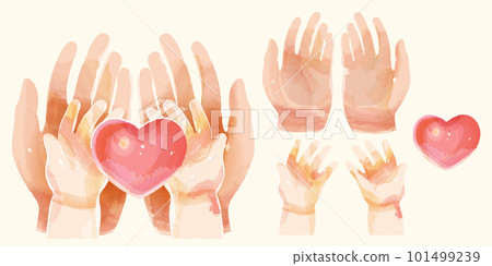 Parent's and child's hand set Parent's and child's hand set 101499239