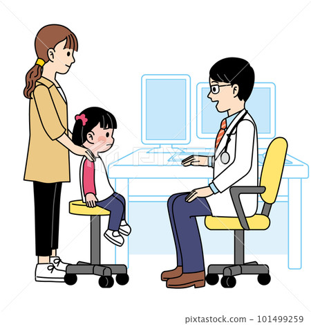 Parents and children (girls) and doctors who consult 101499259