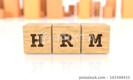 Wooden block with HRM lettering Wooden block with HRM lettering 101499433