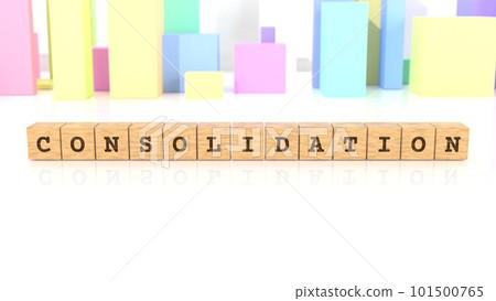 一塊印有CONSOLIDATION字樣的木塊 一塊印有CONSOLIDATION字樣的木塊 101500765