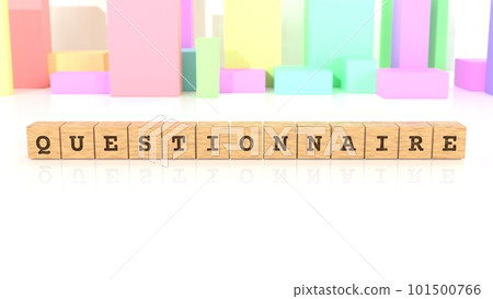 印有 QUESTIONNAIRE 的木塊 印有 QUESTIONNAIRE 的木塊 101500766