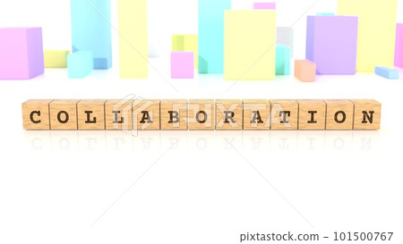 印有 COLLABORATION 字樣的木塊 印有 COLLABORATION 字樣的木塊 101500767
