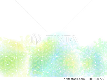 A Japanese-style pattern with a refreshing fresh green color 101500772