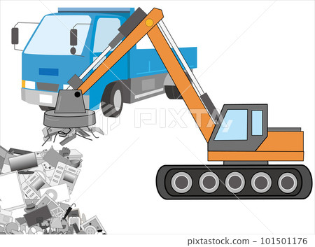 It is an illustration material of a lifting magnet for heavy machinery. 101501176