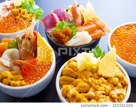 海鮮蓋飯、海膽蓋飯、鮭魚子蓋飯 101501184