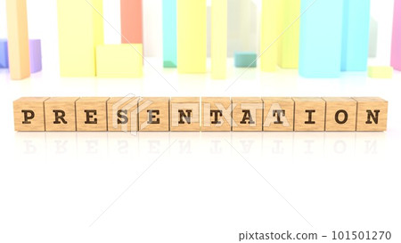 印有“PRESENTATION”字樣的木塊 101501270