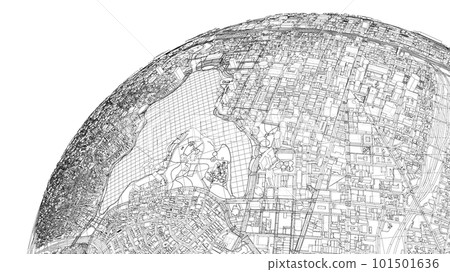 3d city sphere 101501636