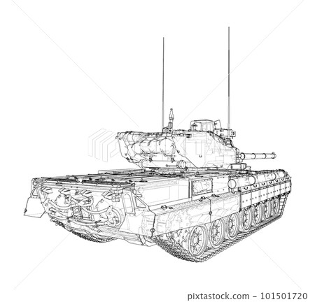 Tank on white background 101501720
