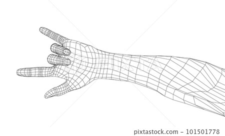 Hand in rock n roll sign 101501778