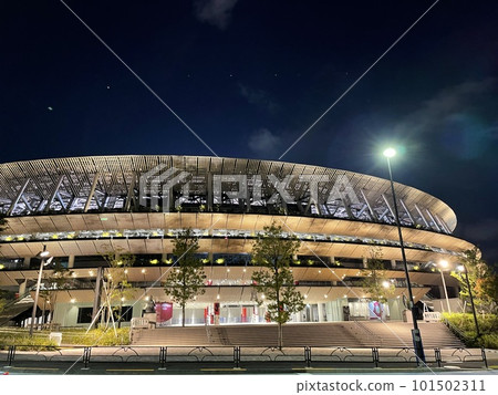New National Stadium lit up 101502311