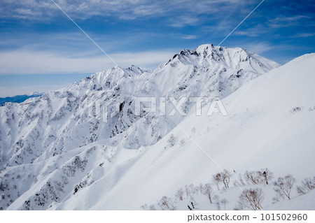 北阿爾卑斯山的雪景 101502960